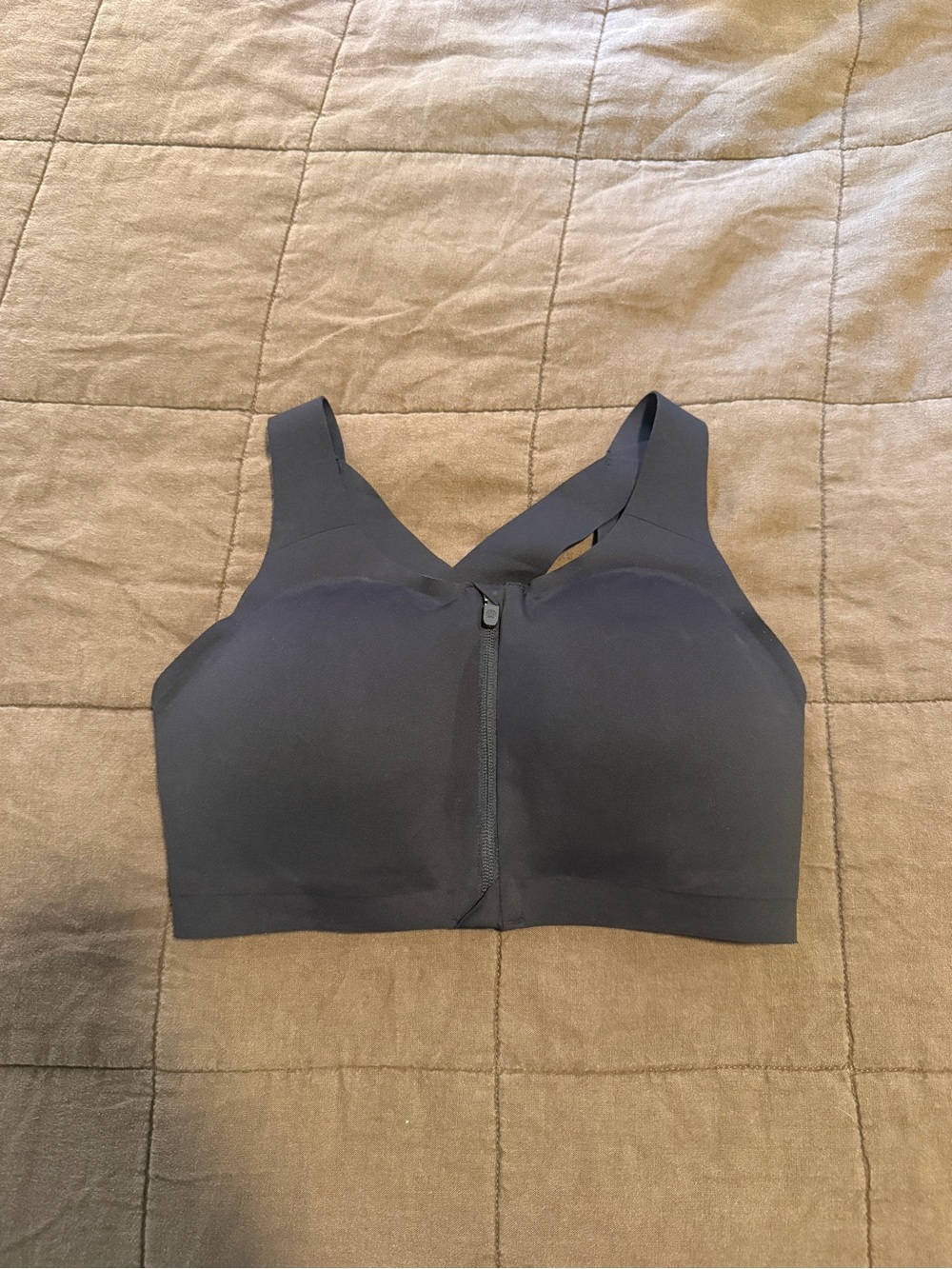 New Lululemon enlite bra 34e black zip sports bra $98